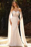 Robe de bal longue de bal à paillettes en forme de sirène perlée de perles blanches