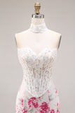 Corset en dentelle fluminse blanche en dentelle de fûts fûts