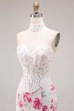 Corset en dentelle fluminse blanche en dentelle de fûts fûts