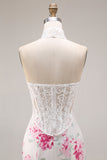 Corset en dentelle fluminse blanche en dentelle de fûts fûts