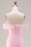 Robe de bal de bal rose 3D à fleurs 3D dénudées