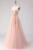 Robe longue de bal en tulle à perles perlées violette avec manches amovibles