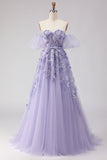 Robe longue de bal en tulle perlé à gros hauts à joues à épaules dénudées, manches amovibles
