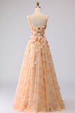 Robe longue de bal longue décapotable fleurie dénudée à l’épaule