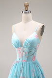 Une robe de bal longue robe de bal en mousseline fleur rose rose A à volants