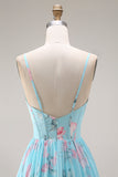 Une robe de bal longue robe de bal en mousseline fleur rose rose A à volants