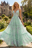 Une robe de bal longue robe de bal en mousseline fleur rose rose A à volants