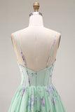 Une robe de bal longue robe de bal en mousseline fleur rose rose A à volants
