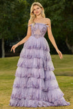 Robe de bal longue à paillettes, corset à fausses à niveaux, corset à hauts rangées à hauts rangés