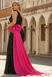 Robe de bal longue grande taille en forme de sirène noire à paillettes scintillantes à paillettes scintillantes avec une fente