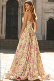 Corset sans bretelles en ligne A-line A-Shoulderless Robe de bal longue avec fente