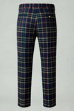 Rouge Noir Plaid Cranté Revers 2 Pièces Costumes de Bal Hommes