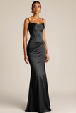 Corset maxi à fronçages en sirène marron