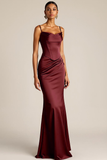 Corset maxi à fronçages en sirène marron