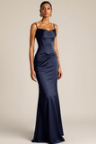 Corset maxi à fronçages en sirène marron
