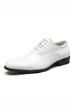 Chaussures de mariage en cuir noir à lacets pour hommes