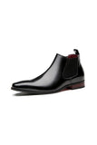 Chaussures de fête noires en cuir slip-on pour hommes