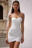 Robe de mariée Sweetheart White Bodycon Mini