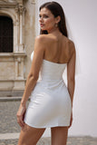Robe de mariée Sweetheart White Bodycon Mini