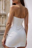 Robe de mariée Sweetheart White Bodycon Mini