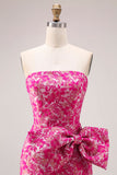 Robe de bal de bal longue à fente longue en fente florale fûche en fête fête en fête de promo en fête de promo sans bustiers