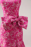 Robe de bal de bal longue à fente longue en fente florale fûche en fête fête en fête de promo en fête de promo sans bustiers