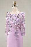 Robe midi Mother of the Bride Mother of the Bride à col bateau bleu clair avec un col en fusil et manches 3/4