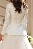 Ensemble mariage civil blazer et jupe tulle pour mariée moderne