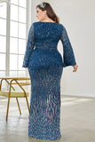 Robe noire de mère de la mariée à col en V à paillettes