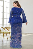 Robe noire de mère de la mariée à col en V à paillettes
