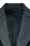 Manteau d’hiver gris double boutonnage double boutonnage à revers pointu