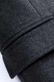 Manteau d’hiver gris double boutonnage double boutonnage à revers pointu