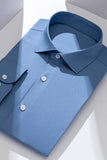 Chemise à manches longues uniformes bleu ciel pour hommes