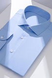Chemise à manches longues uniformes bleu ciel pour hommes