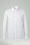 Chemise blanche classique à manches longues pour hommes