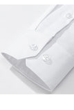 Chemise blanche classique à manches longues pour hommes