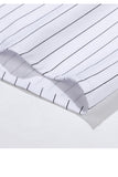 Chemise blanche à manches longues à rayures fines fines pour hommes