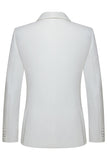 Costumes de mariée homme en revers châle blanc slim cut