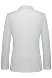 Costumes de mariée double boutonnage à revers en châle homme blancs