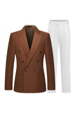 Costumes formels pour hommes en double croisement à revers pointé Slim Cut