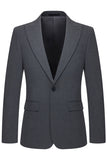 Costumes gris 3 pièces pour hommes Slim Fit Peak Lapel