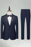 Costumes pour hommes Navy Peak Peak Slim Fit 2 pièces