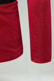 Blazer de bal pour hommes à boutons à revers à revers en châle rouge
