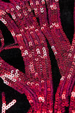 Costumes de bal pour hommes en 2 pièces en paillettes rouge foncé à paillettes