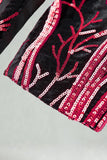 Costumes de bal pour hommes en 2 pièces en paillettes rouge foncé à paillettes