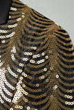 Costumes de bal de bal pour hommes en 2 pièces dorés et scintillants