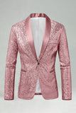 Blazer de bal pour hommes en revers châle vert scintillant