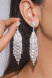 Boucles d’oreilles de bal de bal à franges longues et franges scintillantes