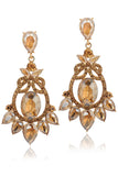 Boucles d’oreilles vintage vintage bleues scintillantes avec des strass