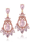 Boucles d’oreilles vintage vintage bleues scintillantes avec des strass